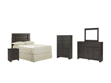 Load image into Gallery viewer, Brinxton Full Panel Headboard with Mirrored Dresser, Chest and Nightstand
