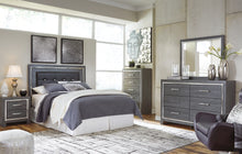 Load image into Gallery viewer, Lodanna Queen/Full Upholstered Panel Headboard with Mirrored Dresser, Chest and Nightstand
