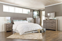 Load image into Gallery viewer, Zelen King/California King Panel Headboard with Mirrored Dresser, Chest and 2 Nightstands
