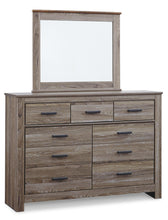 Load image into Gallery viewer, Zelen King/California King Panel Headboard with Mirrored Dresser, Chest and 2 Nightstands
