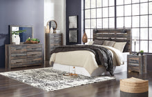 Load image into Gallery viewer, Drystan King Panel Headboard with Mirrored Dresser, Chest and Nightstand
