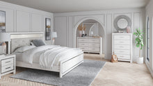 Load image into Gallery viewer, Altyra King Panel Headboard with Mirrored Dresser and Chest
