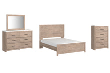 Load image into Gallery viewer, Senniberg Queen Panel Bed with Mirrored Dresser and Chest
