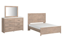 Load image into Gallery viewer, Senniberg Queen Panel Bed with Mirrored Dresser
