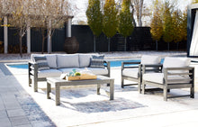 Load image into Gallery viewer, Amora Outdoor Sofa and 2 Chairs with Coffee Table
