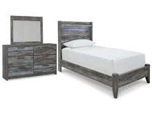 Load image into Gallery viewer, Baystorm Twin Panel Bed with Mirrored Dresser
