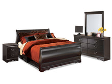 Load image into Gallery viewer, Huey Vineyard Queen Sleigh Bed with Mirrored Dresser and Nightstand
