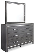 Load image into Gallery viewer, Lodanna King Panel Bed with Mirrored Dresser and Nightstand
