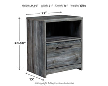 Load image into Gallery viewer, Baystorm King Panel Bed with 2 Storage Drawers with Mirrored Dresser, and Nightstand

