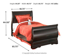 Load image into Gallery viewer, Huey Vineyard Twin Sleigh Bed with Mirrored Dresser

