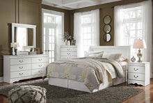 Load image into Gallery viewer, Anarasia Queen Sleigh Headboard with Mirrored Dresser and 2 Nightstands

