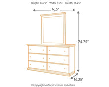 Load image into Gallery viewer, Maribel King Panel Bed with Mirrored Dresser

