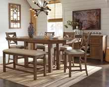 Load image into Gallery viewer, Moriville Counter Height Dining Table and 4 Barstools and Bench with Storage
