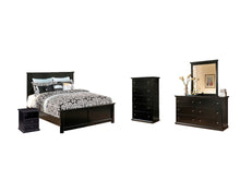Load image into Gallery viewer, Maribel Queen Panel Bed with Mirrored Dresser, Chest and Nightstand
