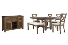 Load image into Gallery viewer, Moriville Dining Table and 4 Chairs and Bench with Storage
