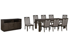 Load image into Gallery viewer, Hyndell Dining Table and 8 Chairs with Storage

