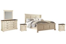 Load image into Gallery viewer, Bolanburg California King Panel Bed with Mirrored Dresser and 2 Nightstands
