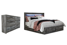 Load image into Gallery viewer, Baystorm King Panel Bed with 4 Storage Drawers with Dresser
