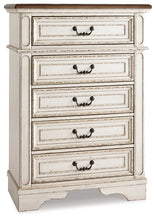 Load image into Gallery viewer, Realyn Full Panel Bed with Mirrored Dresser and Chest
