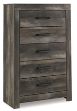 Load image into Gallery viewer, Wynnlow King Crossbuck Panel Bed with Mirrored Dresser and Chest

