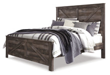 Load image into Gallery viewer, Wynnlow King Crossbuck Panel Bed with Mirrored Dresser and Chest
