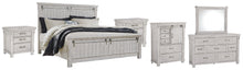 Load image into Gallery viewer, Brashland Queen Panel Bed with Mirrored Dresser, Chest and 2 Nightstands
