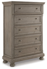 Load image into Gallery viewer, Lettner Queen Panel Bed with Mirrored Dresser and 2 Nightstands
