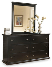 Load image into Gallery viewer, Maribel Twin Panel Headboard with Mirrored Dresser and 2 Nightstands
