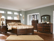 Load image into Gallery viewer, Porter Queen Sleigh Bed with Mirrored Dresser and Chest
