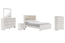 Load image into Gallery viewer, Altyra Queen Panel Bookcase Bed with Mirrored Dresser, Chest and Nightstand
