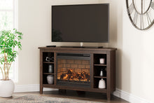 Load image into Gallery viewer, Camiburg Corner TV Stand with Electric Fireplace
