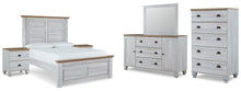 Load image into Gallery viewer, Haven Bay Queen Panel Bed with Mirrored Dresser, Chest and 2 Nightstands

