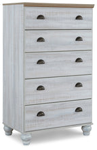 Load image into Gallery viewer, Haven Bay King Panel Storage Bed with Mirrored Dresser and Chest
