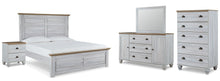 Load image into Gallery viewer, Haven Bay King Panel Bed with Mirrored Dresser, Chest and Nightstand
