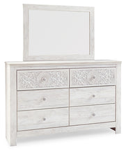 Load image into Gallery viewer, Paxberry Queen Panel Bed with Mirrored Dresser
