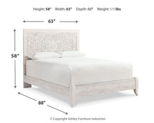 Load image into Gallery viewer, Paxberry Queen Panel Bed with Mirrored Dresser

