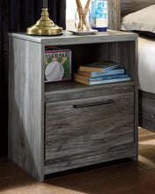 Load image into Gallery viewer, Baystorm King Panel Bed with 2 Storage Drawers with Mirrored Dresser, and Nightstand
