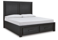 Load image into Gallery viewer, Foyland Queen Panel Storage Bed with Mirrored Dresser and 2 Nightstands
