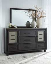 Load image into Gallery viewer, Foyland King Panel Storage Bed with Mirrored Dresser
