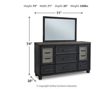 Load image into Gallery viewer, Foyland King Panel Storage Bed with Mirrored Dresser
