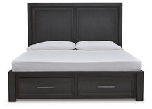 Load image into Gallery viewer, Foyland King Panel Storage Bed with Mirrored Dresser and Chest
