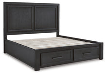 Load image into Gallery viewer, Foyland King Panel Storage Bed with Mirrored Dresser and Chest

