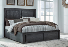 Load image into Gallery viewer, Foyland King Panel Storage Bed with Mirrored Dresser and Chest
