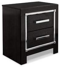 Load image into Gallery viewer, Kaydell King Upholstered Panel Storage Platform Bed with Mirrored Dresser and 2 Nightstands
