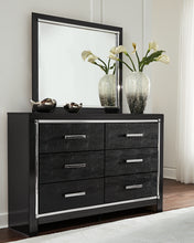 Load image into Gallery viewer, Kaydell King Upholstered Panel Storage Platform Bed with Mirrored Dresser and 2 Nightstands

