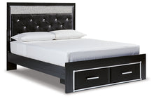 Load image into Gallery viewer, Kaydell Queen Upholstered Panel Storage Bed with Mirrored Dresser and Chest

