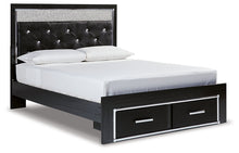Load image into Gallery viewer, Kaydell Queen Upholstered Panel Storage Bed with Mirrored Dresser, Chest and Nightstand
