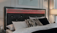 Load image into Gallery viewer, Kaydell Queen Upholstered Panel Headboard with Mirrored Dresser
