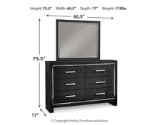 Load image into Gallery viewer, Kaydell King Upholstered Panel Bed with Mirrored Dresser and 2 Nightstands
