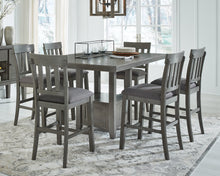 Load image into Gallery viewer, Hallanden Counter Height Dining Table and 6 Barstools with Storage
